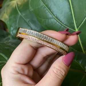 Micheal Kors pink jeweled clasp bracelet